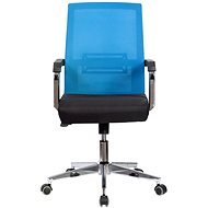 DALENOR Roma, textil, černá / modrá - Office Chair