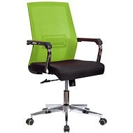 DALENOR Roma, textil, čierna/zelená - Kancelárska stolička