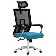 DALENOR Luccas HB, textil, černá / modrá - Office Chair