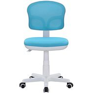 DALENOR Detská stolička Honey, textil, biela podnož/modrá - Kancelárska stolička