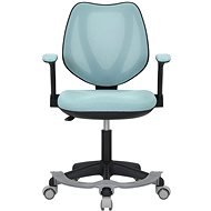 DALENOR Detská stolička Sweety, textil, čierna podnož/modrá - Kancelárska stolička