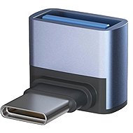 DLTECH 90° USB-C to USB-A 3.0 OTG adapter, 10Gbps - front/rear - Adapter