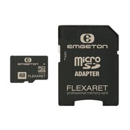 EMGETON Flexaret Professional Micro SDHC 4GB Class 10 + SD adapter - Memory Card