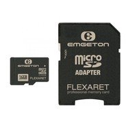 EMGETON Flexaret Professional Micro SDHC 16GB Class 10 + SD adapter - Memory Card