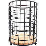 MSV Cutlery stand Elie 1, matt black, steel, wood - Cutlery Stand