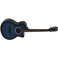Dimavery AW-400 Folk type, blue shaded - Acoustic-Electric Guitar