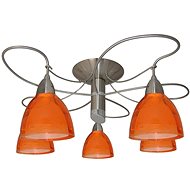 Mounted Chandelier CARRAT Matt Chrome/Chrome/Orange - Ceiling Light