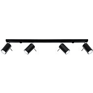 Spotlight RING 4L 4xGU10/40W/230V Black - Spot Lighting