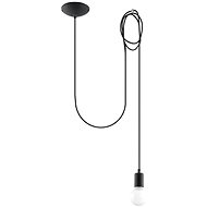 Chandelier on Cable EDISON 1 1xE27/60W/230V Black - Chandelier