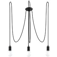 Chandelier on Cable EDISON 3 3xE27/60W/230V Black - Chandelier