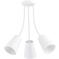 Chandelier on a pole WIRE WHITE 3xE27/60W/230V - Chandelier