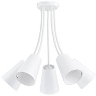 Chandelier on a pole WIRE WHITE 5xE27/60W/230V - Chandelier