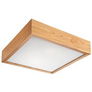 Ceiling Light OAK SQUARE 1xE27/60W/230V Oak 27,5cm - Ceiling Light