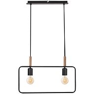 Chandelier on wire FRAME 2xE27/60W/230V black - Chandelier