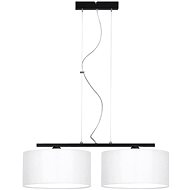 Chandelier on cable ASTRA 2xE27/60W/230V white - Chandelier