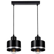 Chandelier on wire BODO SILVER 2xE27/60W/230V - Chandelier