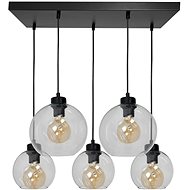 Chandelier on wire SOFIA 5xE27/60W/230V clear - Chandelier