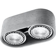 Ceiling Light BASIC 2xGU10/40W/230V Concrete - Ceiling Light