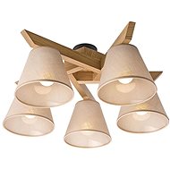 Chandelier ANTONIO 5xE14/40W/230V oak - Chandelier