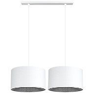 Chandelier on wire LORI 2xE27/60W/230V white - Chandelier