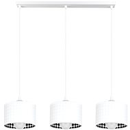 Chandelier on cable LORI 3xE27/60W/230V white - Chandelier
