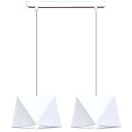 Chandelier on cable DIAMENT 2xE27/60W/230V white - Chandelier
