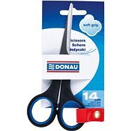 DONAU Soft Grip 14cm Black/Blue - Office Scissors 