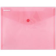 DONAU plastic, folding, with button, C5, transparent red, 1 pc - Document Folder