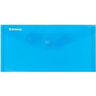 DONAU plastic, folding, with button, DL, transparent blue, 1 piece - Document Folders