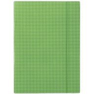 DONAU A4 Dokumentenmappe - grün mit Quadraten - Dokumentenmappe
