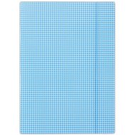 DONAU A4 Dokumentenmappe - blau mit Quadraten - Dokumentenmappe