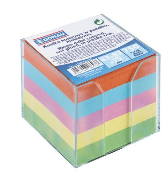 DONAU 83 x 83 mm in box, mix of colours - Memo Pad