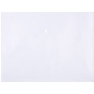 DONAU plastic, folding, with button, A4, clear - pack 12 pcs - Document Folder