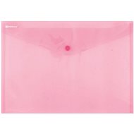 DONAU plastic, folding, with button, A4, transparent red - pack 12 pcs - Document Folder