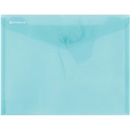 DONAU plastic, folding, with button, C5, transparent green - pack 10 pcs - Document Folder