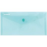DONAU plastic, folding, with button, DL, transparent green - pack 10 pcs - Document Folders