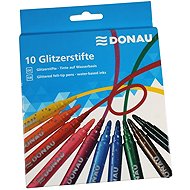 DONAU glitrové/třpytivé, 10 barev - Felt Tip Pens