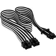 Corsair Premium Individually Sleeved 12+4pin PCIe Gen 5 12VHPWR 600W cable Type 4 White/Black - Napájecí kabel
