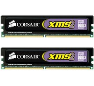 2GB (KIT 2x1GB) DDR2 675MHz PC5400 CL4-4-4-12 Corsair TWINX XMS2 Black BOX - vhodné pro DualChannel - -