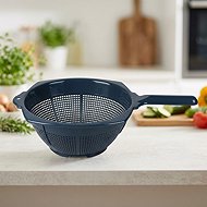 DOCHTMANN Plastic strainer with handle 38 cm blue - Colander