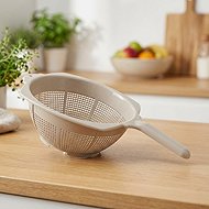 DOCHTMANN Plastic strainer with handle 38 cm beige - Colander