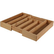DOCHTMANN Extendable cutlery tray, bamboo, 37 × 34 × 5 cm - Cutlery Tray