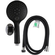 DOCHTMANN Shower head set 3 nozzles, wall bracket and hose 150 cm black - Shower Set