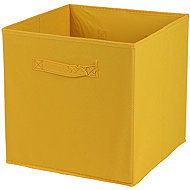 DOCHTMANN Callax box, storage box textile, yellow 31 × 31 × 31 cm - Storage Box