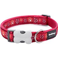 Red Dingo Paw Impressions Red - Dog Collar