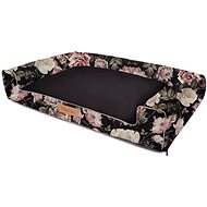 Dogest bed XL, black with roses - Pet Bed