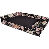 Dogest bed XXL, black with roses - Pet Bed