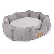 Dogeste round bed NEST corduroy, light grey - Pet Bed