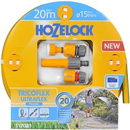HOZELOCK Garden Hose Tricoflex Ultraflex 15 mm with accessories 3/4", grey/yellow - length 20 m - Garden Hose
