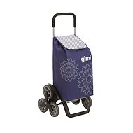 Gimi TRIS FLORAL 56L, blue - Shopping Trolley